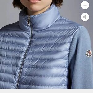 🎉New Moncler Light Blue Quilted Jacket size M.